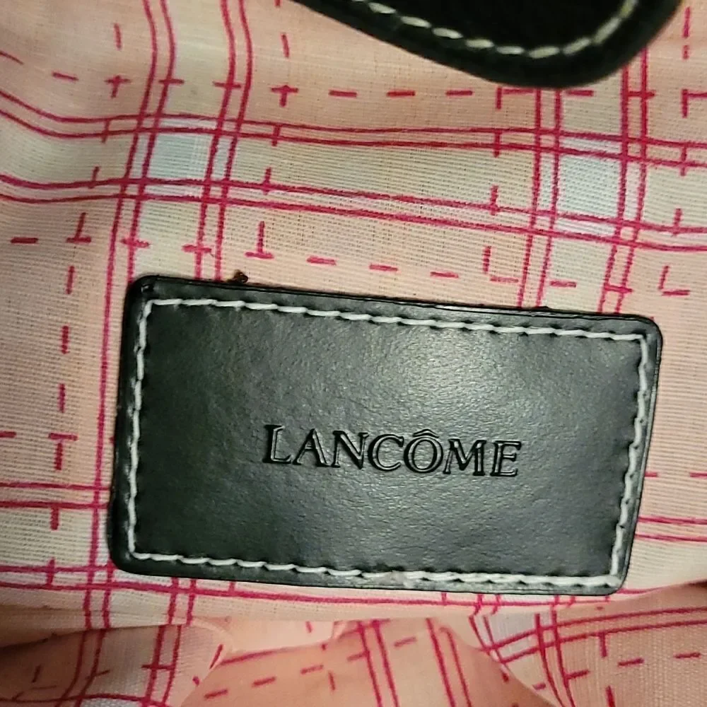 Lancome saddle stitched black purse - Picture 5 of 9